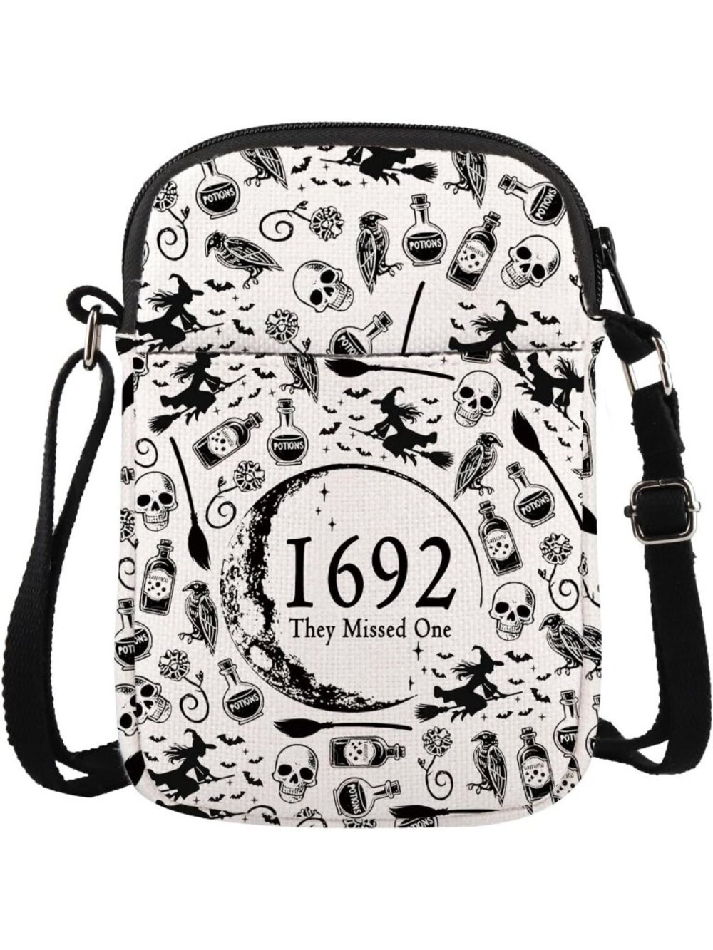 🎃Halloween Salem Witch Shoulder Bag 1692 They Missed One Crossbody Bag Witch